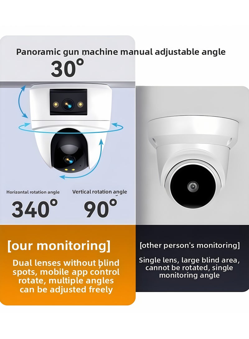 كلوزيلي كاميرا أمان، كاميرا واي فاي، كاميرا بعدستين، كاميرا مراقبة CCTV، كاميرا داخلية/خارجية بزاوية 360°، بدقة 3 ميجابكسل، رؤية ليلية ملونة، وضع الخصوصية، محادثة صوتية ثنائية الاتجاه، اكتشاف ذكي بالذكاء الاصطناعي، تتبع ذكي، كاميرا مراقبة للأطفال (مع بطاقة ذاكرة 64 جيجا) - Image 2