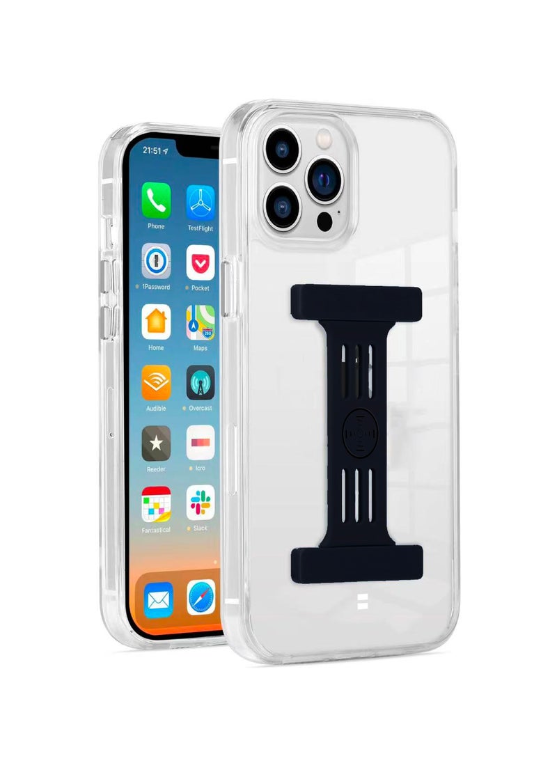OLYNO SnapLock Clear Back Case With Holder For iPhone 14 Pro Max  - Image 1