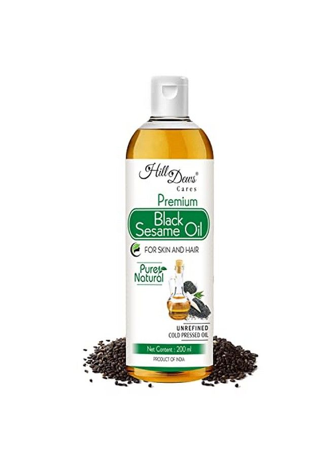 HillDews Sesame Oil 200Ml Unrefined Cold Pressed Carrier Oil For Skin And Hair Free From Paraben Hexane And Mineral Oil - Image 1