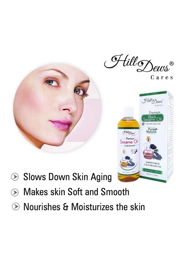 HillDews Sesame Oil 200Ml Unrefined Cold Pressed Carrier Oil For Skin And Hair Free From Paraben Hexane And Mineral Oil - Image 5