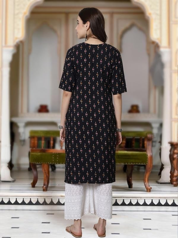 Tee Projekt Crepe Verstaile Straight Printed Kurti for Women's ll Casual Wear Kurti (Pack of 6) - Image 2
