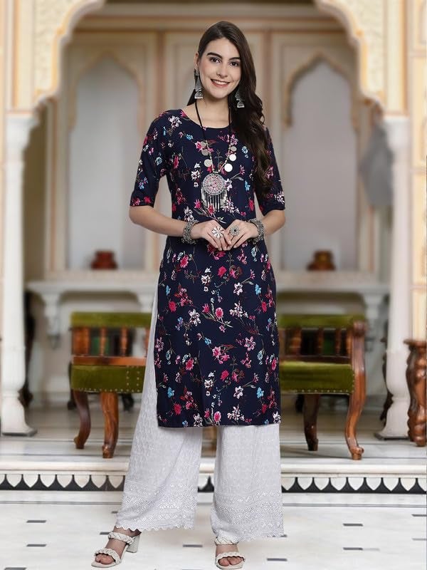 Tee Projekt Crepe Verstaile Straight Printed Kurti for Women's ll Casual Wear Kurti (Pack of 6) - Image 3