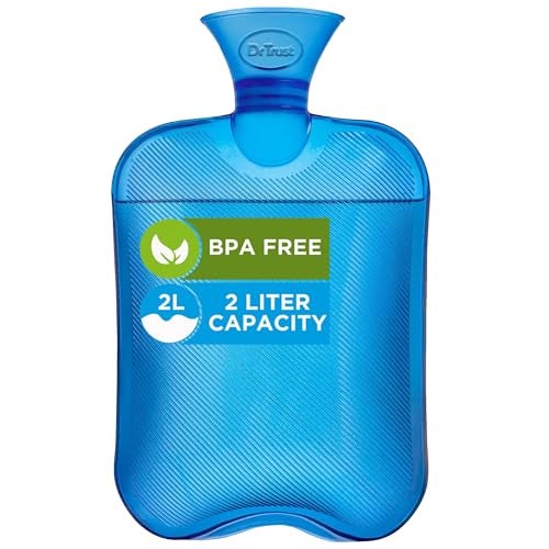 Dr Trust USA 371 Hot Water Bottle for Period Pain Relief, Muscle Cramps, Back Pain, Joint Pain & Winter Warmth BPA-Free PVC Transparent 2L Leak-Proof Hot Water Bag – Pack of 1 - Image 1