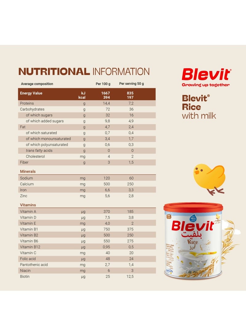 Blevit Rice Dry Cereals With Milk  From 6 Months - Image 2