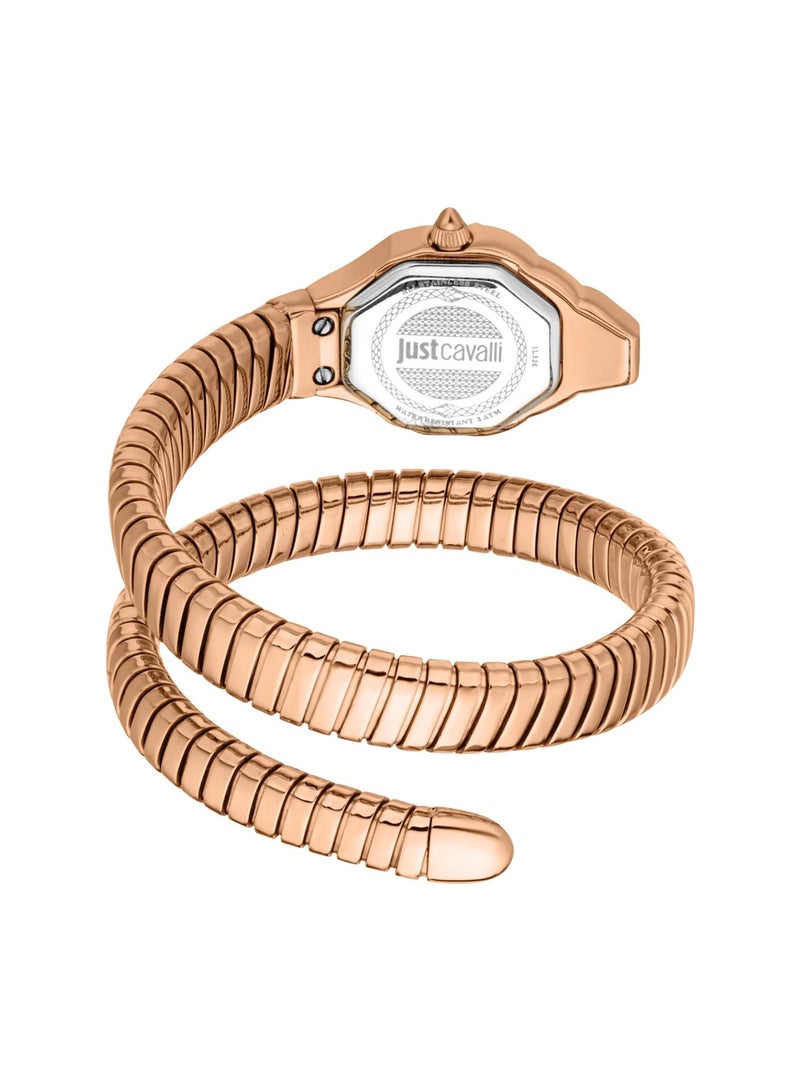Just Cavalli ساعة أنالوج كوارتز للنساء من برليانت باللون الوردي الذهبي مصنوعة من الفولاذ المقاوم للصدأ JC1L326M0045 - Image 2