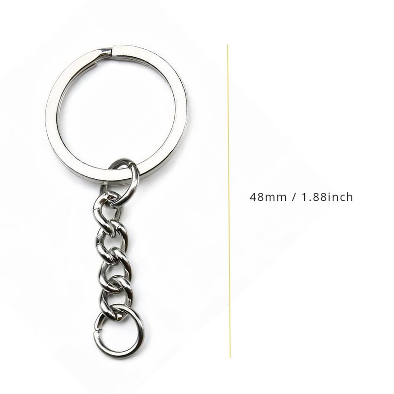 Generic Metal Split Ring Set of 50 Piece Durable Versatile for DIY Crafts Keychains More  - Image 3