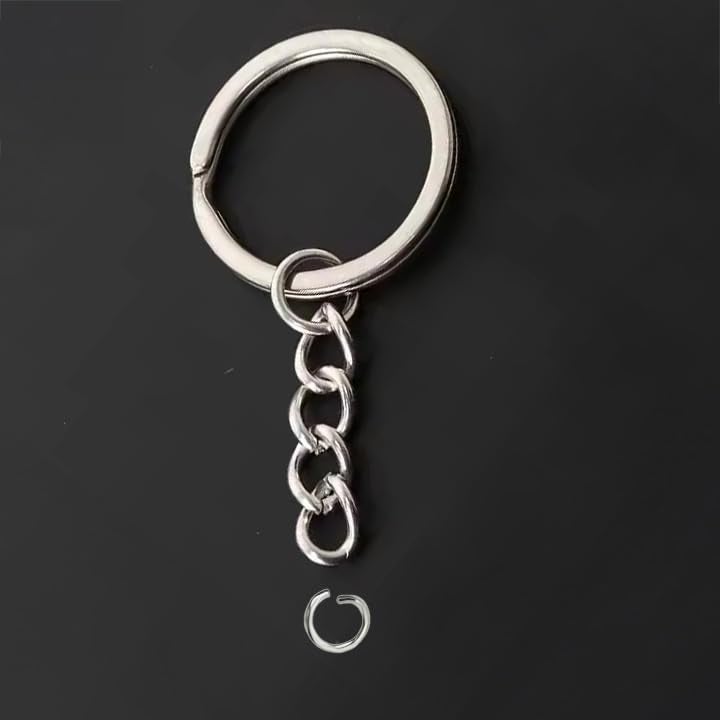 Generic Metal Split Ring Set of 50 Piece Durable Versatile for DIY Crafts Keychains More  - Image 4