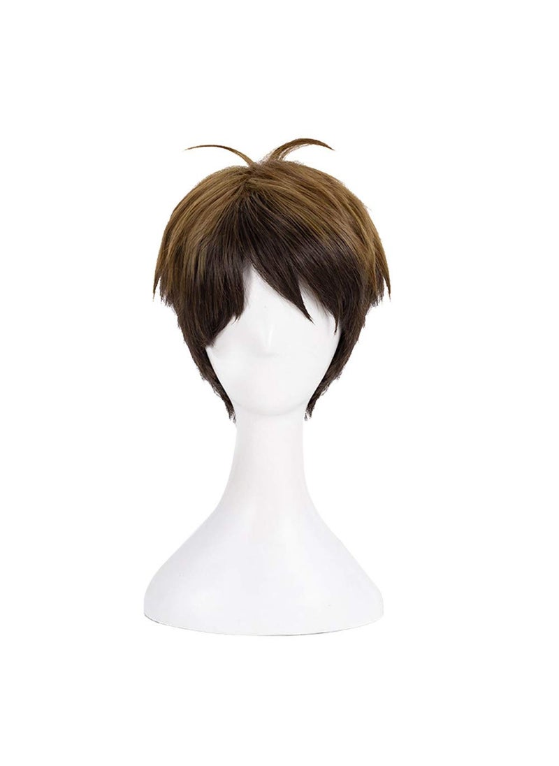 Xingwang Queen - Xingwang Queen Anime Cosplay Wig Short Camel Brown Gradient Men Boys' Party Wigs - Image 1