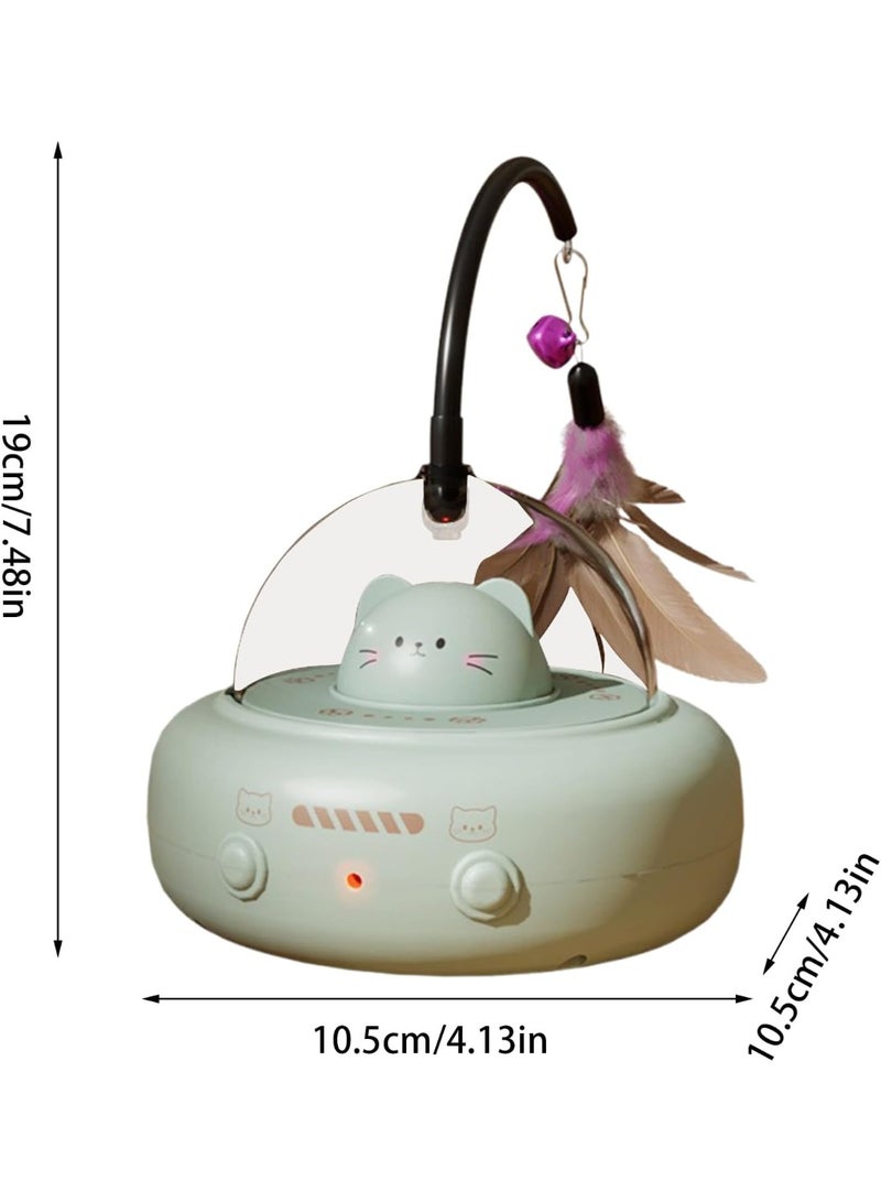 🚗 Smart Interactive Cat Toy with Wheels + Laser & Feather – 360° Random Movement Fun - Image 4