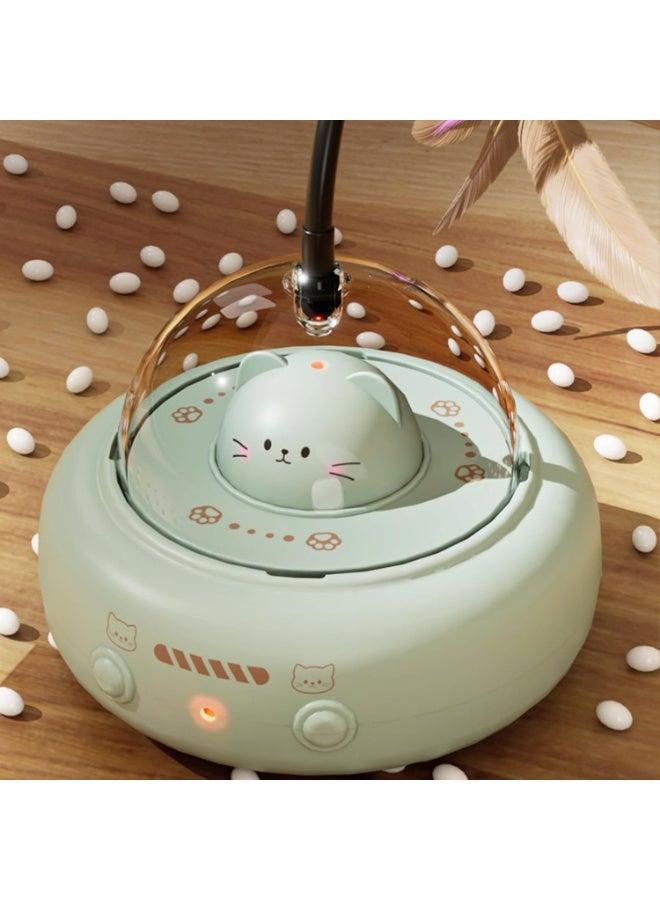 🚗 Smart Interactive Cat Toy with Wheels + Laser & Feather – 360° Random Movement Fun - Image 3