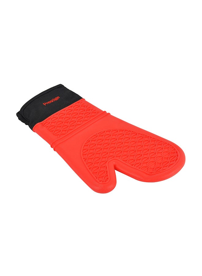 Prestige Silicon Oven Glove Red/Black 33.53×19.81×2.79cm - Image 3