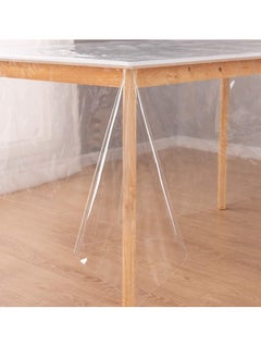 Y&D Clear Plastic Tablecloth Protector Waterproof Rectangle Heavy Duty Vinyl Table Cover Oil Proof Wipeable Desk for Use Dining Parties Camping 54x86 Inch  - Image 1