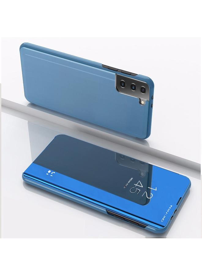 S-TOP Case For Samsung Galaxy S21 5G Plated Mirror Horizontal Flip Leather Case with Holder - Image 1