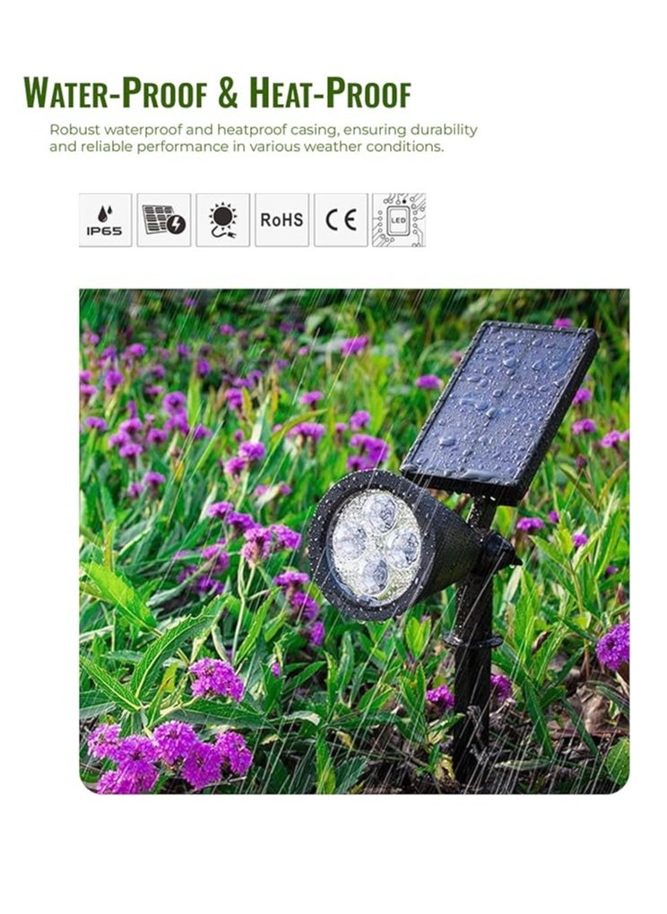 MODI Pack of 4 Solar Spike Light - 2W, SMD LED Blue Light | Outdoor LED Landscape Light Waterproof | Spotlight with Spiked Stand for Garden, Lawn, Backyard (Blue)  - Image 3