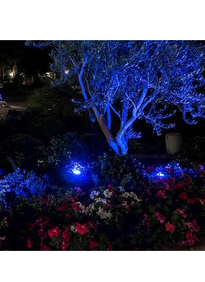 MODI Pack of 4 Solar Spike Light - 2W, SMD LED Blue Light | Outdoor LED Landscape Light Waterproof | Spotlight with Spiked Stand for Garden, Lawn, Backyard (Blue)  - Image 5