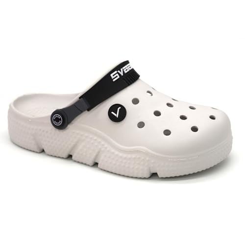 SVAAR Designer Clogs, Sandals With Adjustable Back Strap For Men Off White - 8 Uk - Image 2