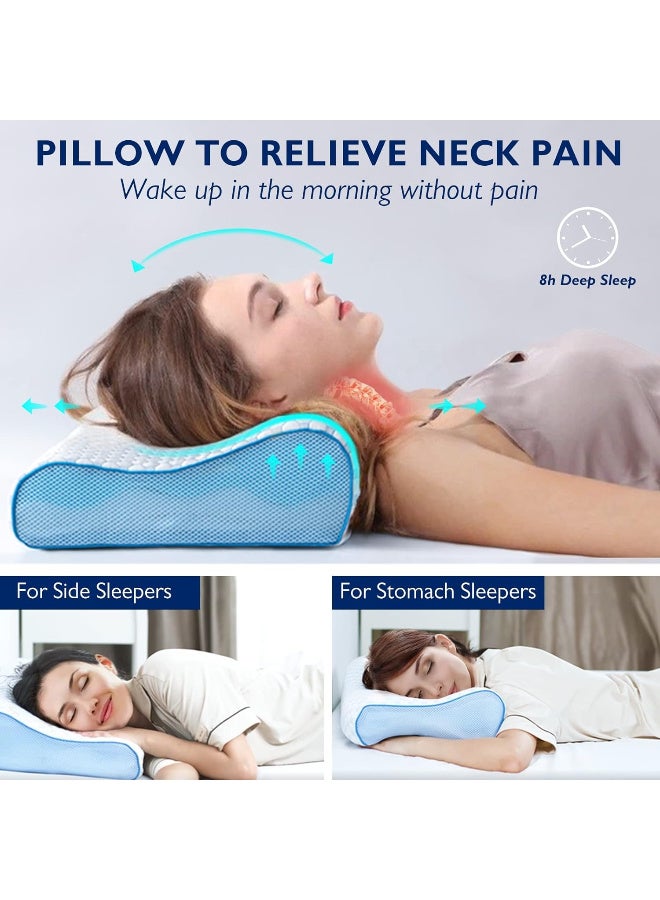 TANGBLIB Medical Memory Foam Pillow a  From German materials- Size 60*40 cm (Large Size) neck pillow Support Spine, Neck Pain and Prevent Snoring - Give You Better Sleep  - Image 3