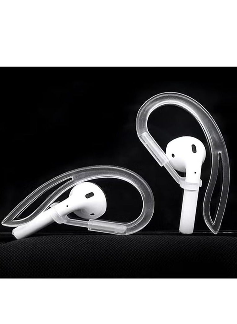 2 Pair Transparent Ear Hooks Compatible for AirPods Pro 360° Rotation Adjustable Flexible Anti-Slip Anti-Lost Sport Outdoor Replacement Earhooks Holder for AirPod Pro Multi-Dimensional Adjustable  - Image 2