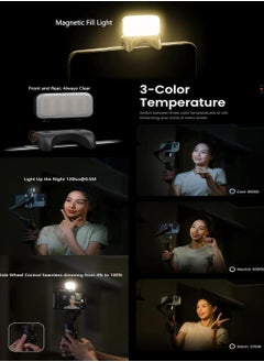hohem Hohem iSteady X3 3-axis Palm Foldable Smartphone Gimbal with built in extendable selfie rod, detachable remote controller and Ai Tracking (Black)  - Image 5