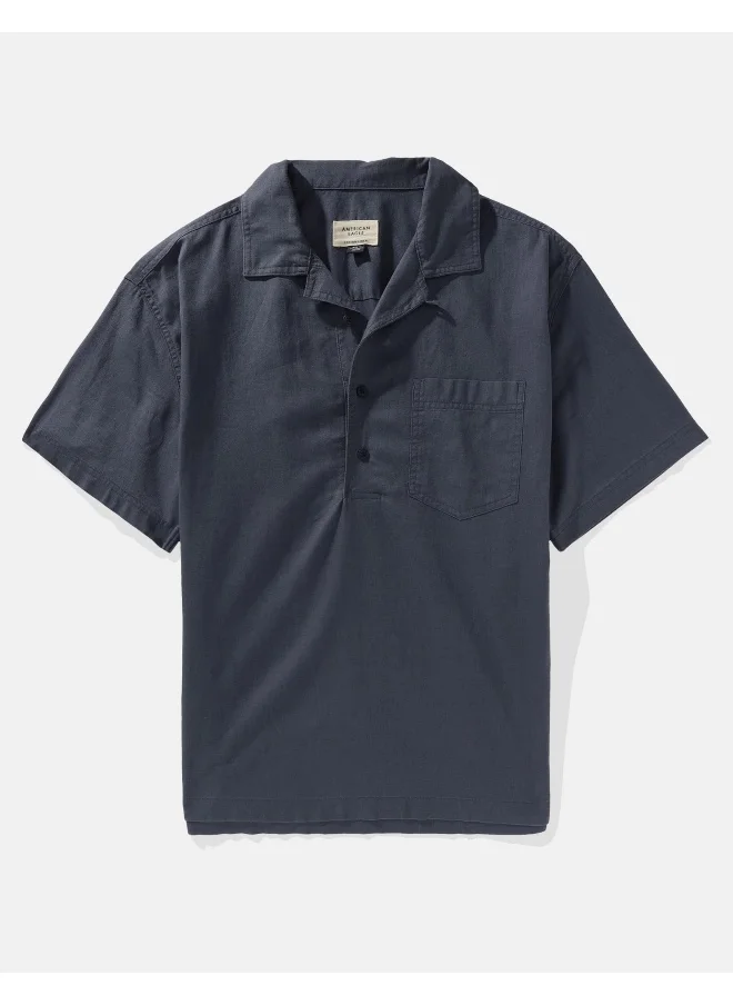 امريكان ايجل Linen Blend Pullover Shirt