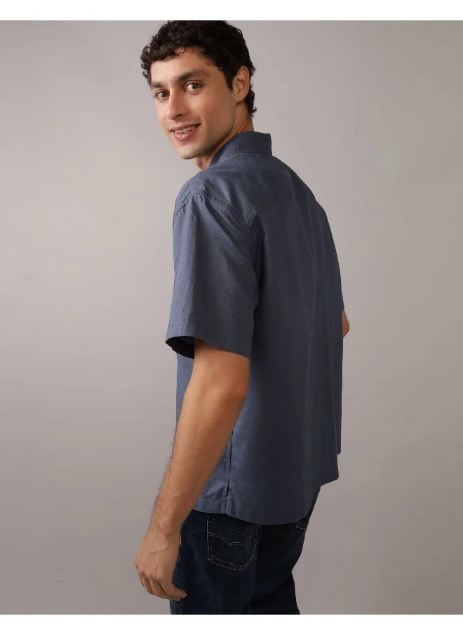 امريكان ايجل Linen Blend Pullover Shirt