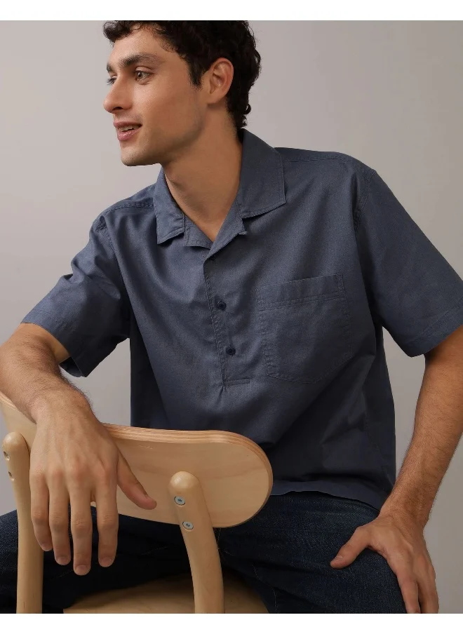 امريكان ايجل Linen Blend Pullover Shirt