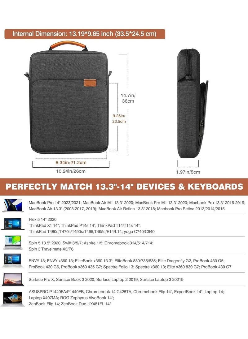 TRASSLE Tablet Sleeve Bag Handle Carrying Case with Shoulder Strap Fits New 13-inch iPad Pro M4/iPad Air M2/5/4th10.9, iPad 10th, iPad 9/8/7th10.2, Tab S8/S9 11  - Image 2