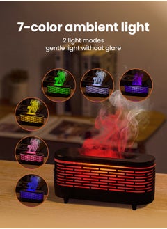 Necomi Essential Oil Diffuser ,Flame Diffuser Humidifier for Essential Oils,7 Color Variations,Home Office Bedroom Aromatherapy Diffuser,Black  - Image 2