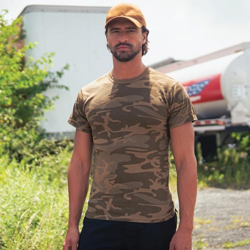 Rothco Digital Camo T-Shirt – Short Sleeve Crew Neck Base Layer Tee Shirt, Desert Digital Camo, S - Image 2