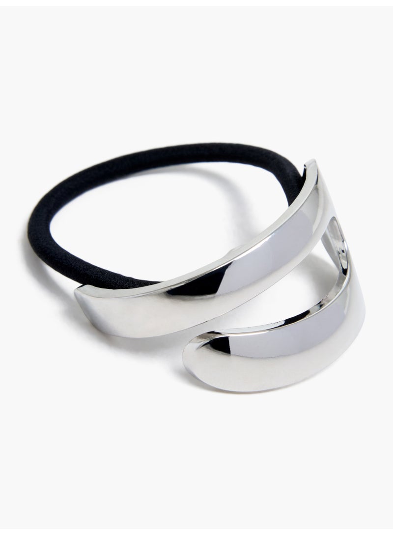 French Connection UK Open Metal Curve Hair Tie Bobble - Image 2