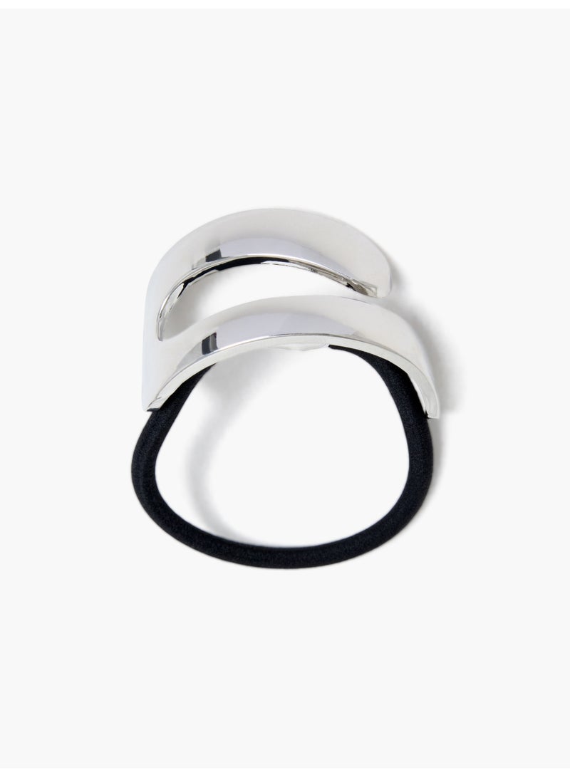 French Connection UK Open Metal Curve Hair Tie Bobble - Image 1