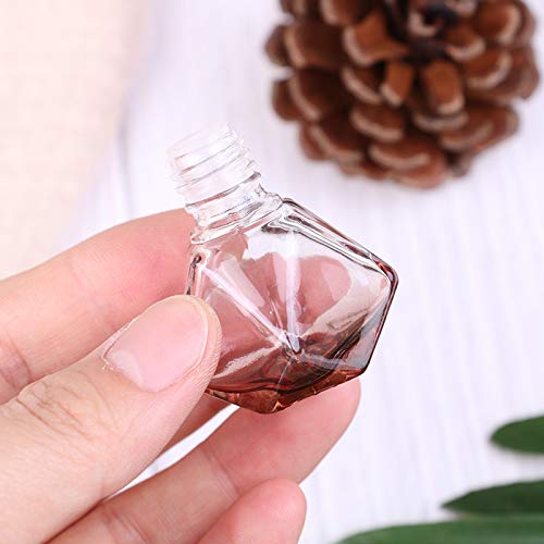USRommaner 4 Pack,6ml(1/5 Fl Oz) Refillable Car Essential Oil Diffuser,Empty Car Air Freshener Pendant Perfume Aromatherapy Vials-Clear Glass Bottle With Wooden Caps & Hanging String-FREE 1 Funnel&Dropper - Image 4