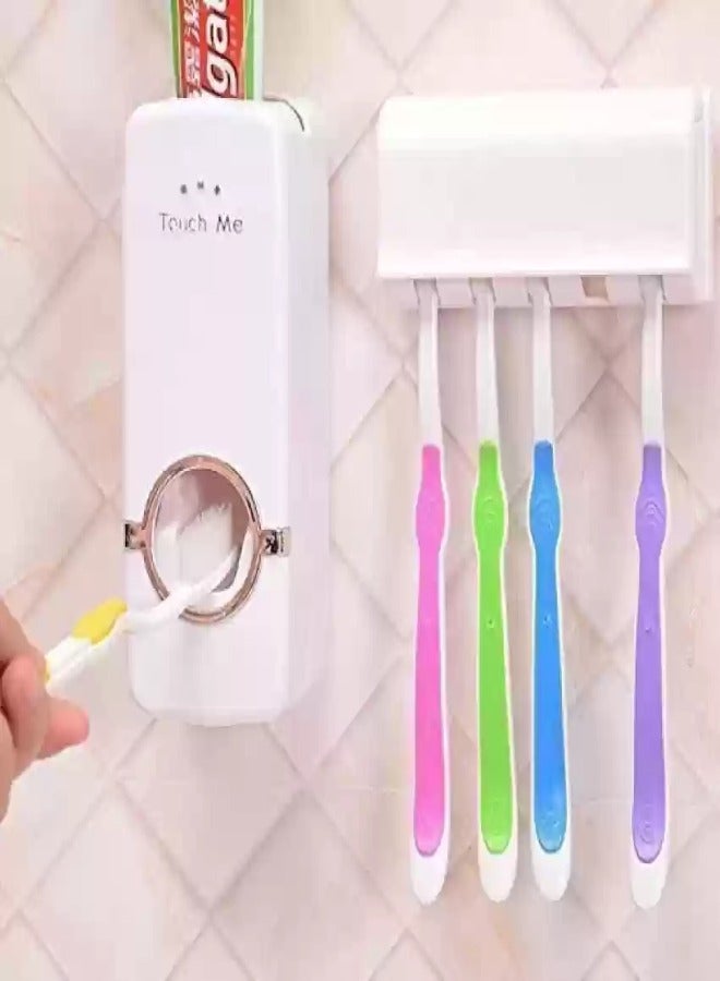 Touch Me! Automatic Toothpaste Dispenser And Toothbrush Holder White - Image 3