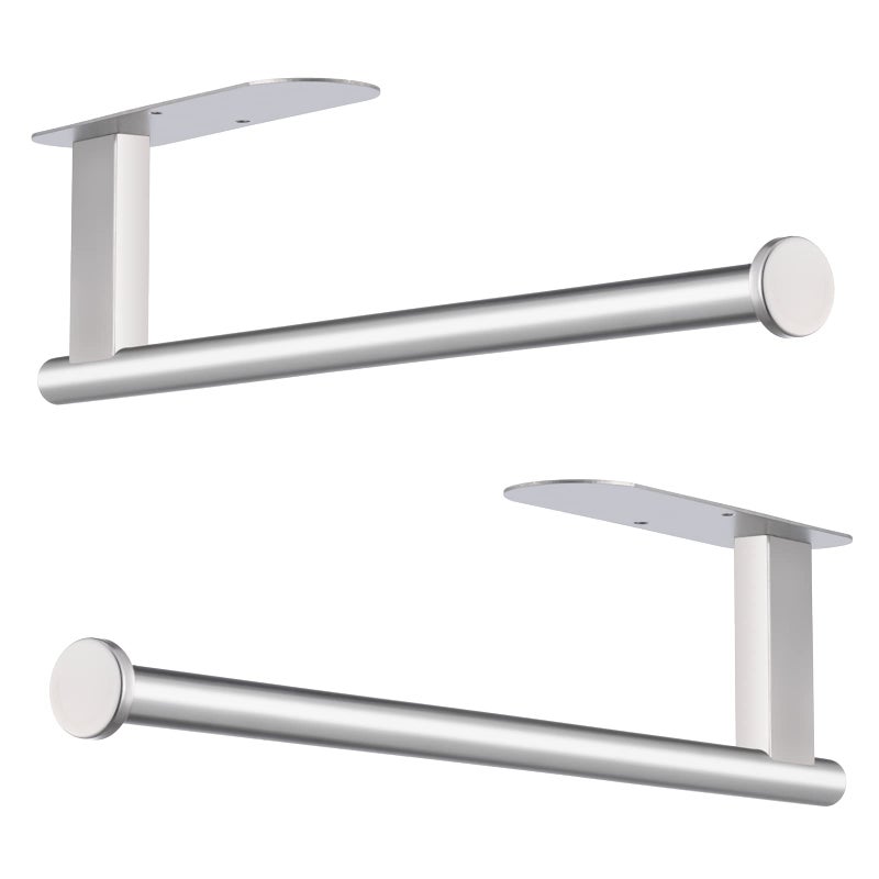Honmein Paper Towel Holder Upgrade SUS304 Stainless Steel Paper Towel Holder Under Cabinet BendResistant SelfAdhesive or Drill mounting 2 Silver