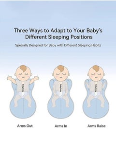 Beauenty 4 PCS Baby Swaddle Blanket Sack, Baby Sleeping Bag with Arms Free Design, Transition to Arm Freedom Wearable for Newborn Girl and Boy, 100% Breathable Cotton 3-6Months  - Image 4