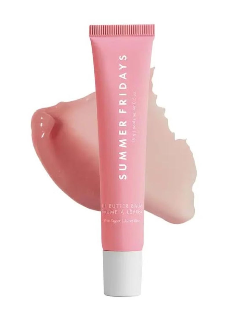 SUMMER FRIDAYS "Summer Fridays Lip Butter Balm – Pink Sugar | Natural Moisturizing Lip Care | With Shea Butter | Nourishes & Brightens | Perfect Gift for Dry Lips" - Image 1