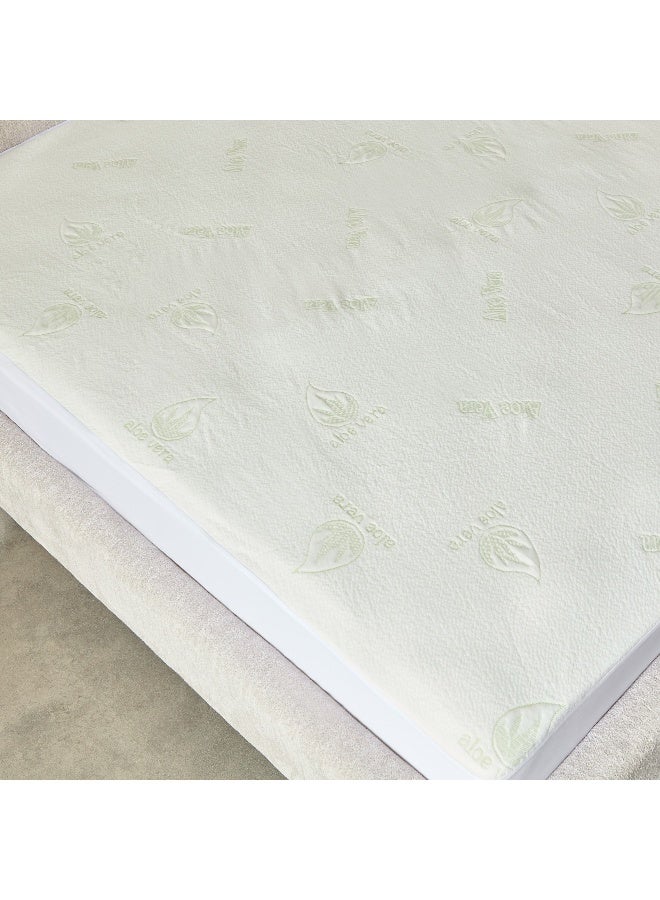 Home Box Aloe Vera Waterproof Queen Mattress Protector 200 x 33 x 150 cm - Image 4