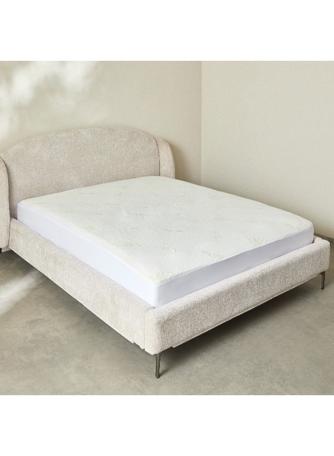 Home Box Aloe Vera Waterproof Queen Mattress Protector 200 x 33 x 150 cm - Image 2