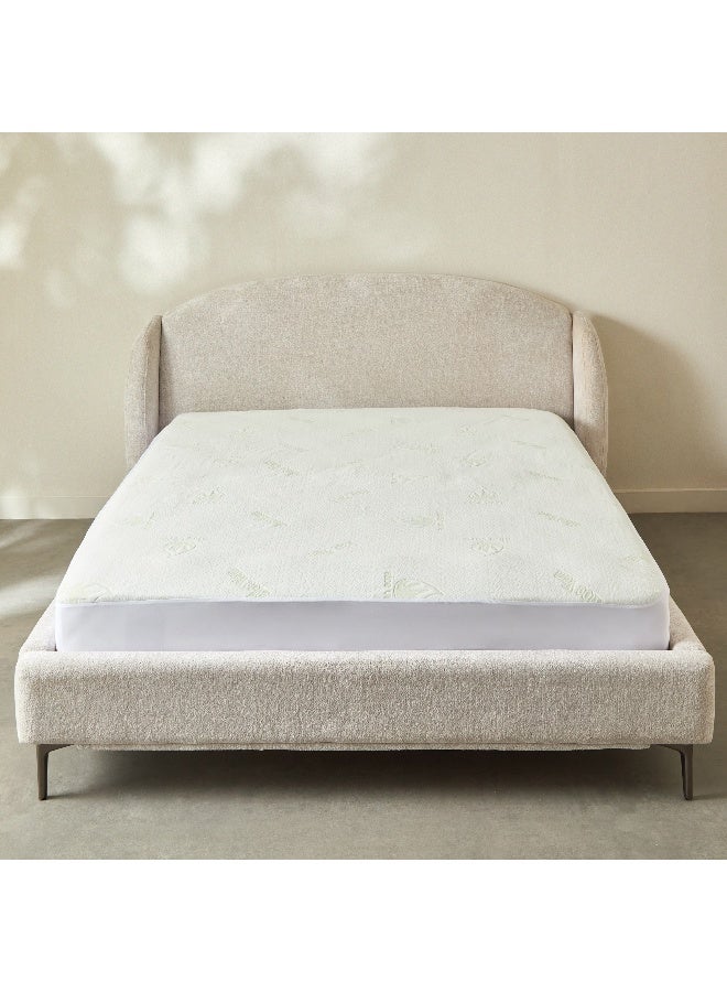 Home Box Aloe Vera Waterproof Queen Mattress Protector 200 x 33 x 150 cm - Image 3
