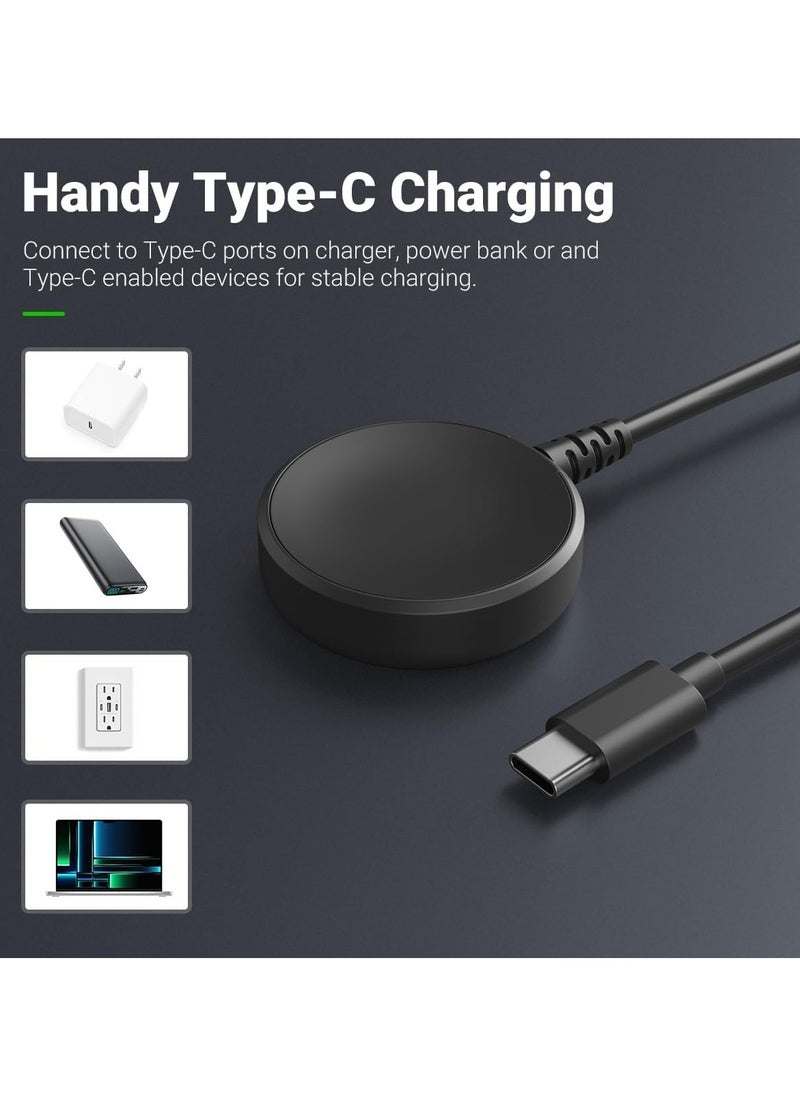 ELTRAZONE Inductive Charger for Samsung Galaxy Watch Ultra/Watch 7/Watch FE/Watch 6/6 Classic/Watch 5/5 Pro/4/4 Classic/3/Active 2/1 – 100 cm USB-C Charging Cable, Black - Image 5