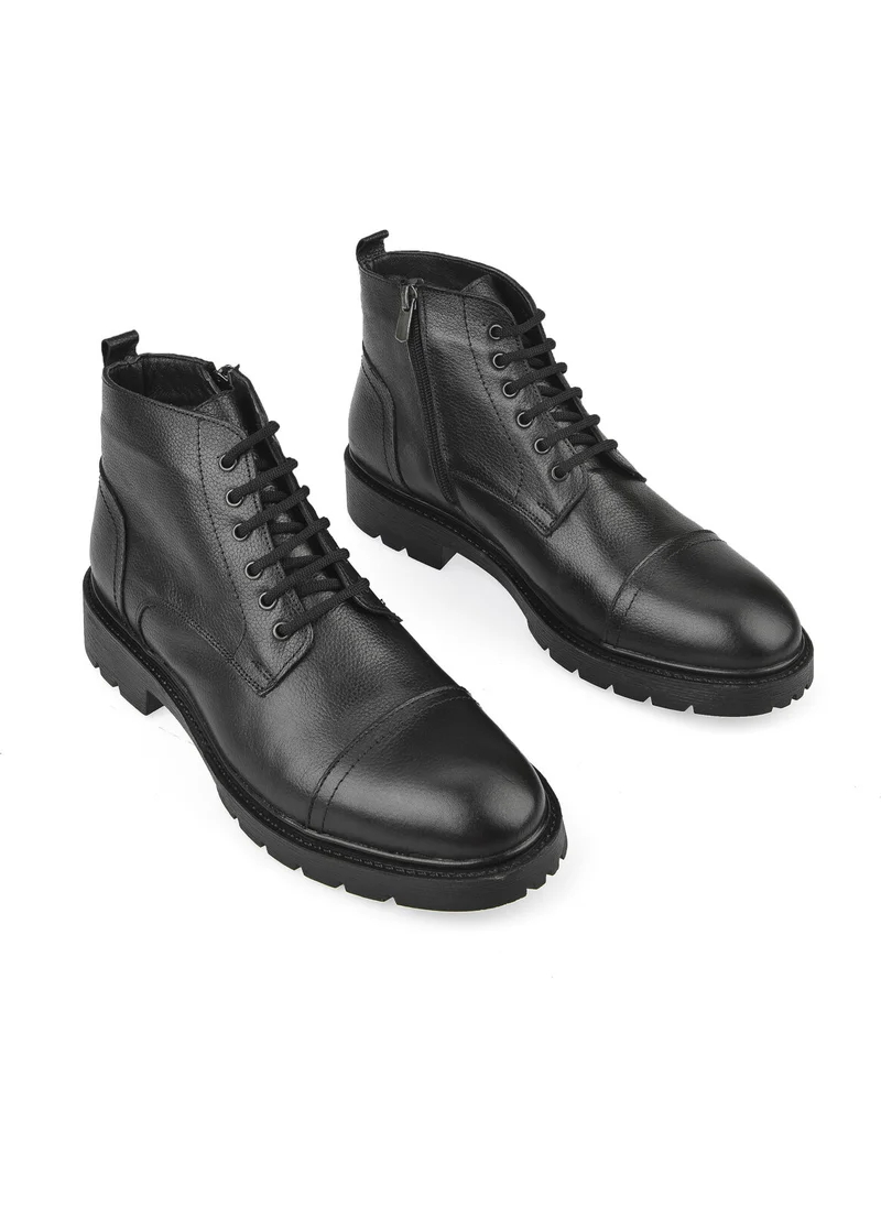 Ziya Men's Genuine Leather Boots 113447 307 Black