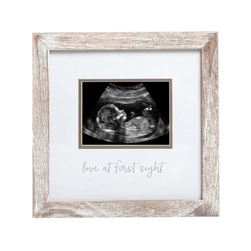 a baby cherry - Love at First Sight Sonogram Picture Frame | Ultrasound Keepsake Photo Frame | Baby Announcement Photo Frame | Nursery & Home Decor | 4” x 3” Photo Insert | Holiday Baby Gift - Image 1