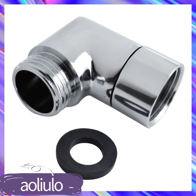 Overhead shower adapter 90-degree right angle elbow brass union swivel connection to wall shower head connector - Image 1