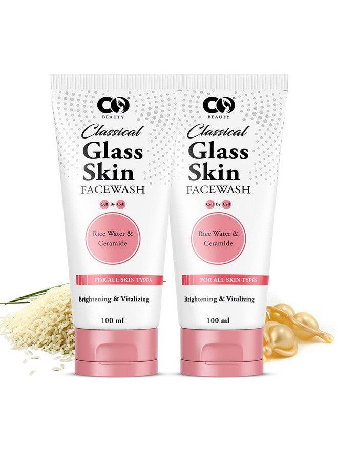 CO Beauty Rice & Ceramide Korean Glass Skin Face Wash | For Dry, Sensitive & Combination Skin Types | Improves Skin Barrier | No Paraben, Sls | 100Ml | Pack Of 2 - Image 1