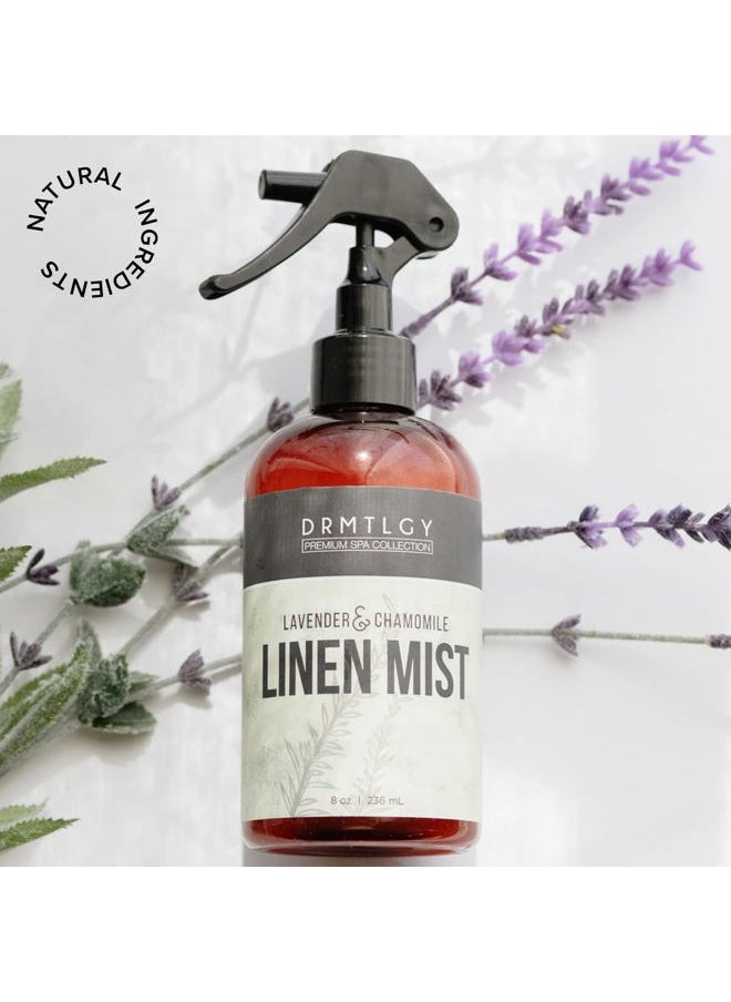 DRMTLGY Natural Lavender Linen Mist and Room Spray. Pure Lavender Essential Oil and Chamomile Pillow Spray, and Fabric Aromatherapy Spray, 8 oz  - Image 5