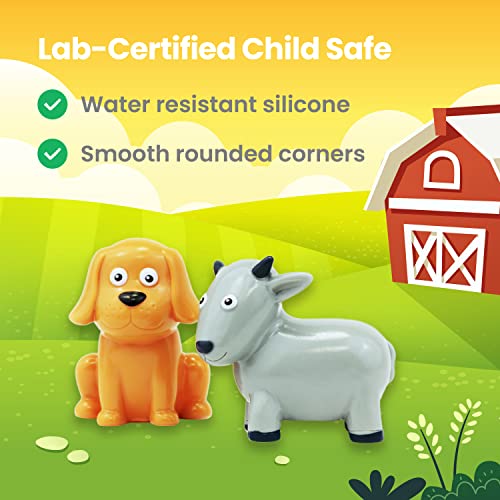 Boley Farm Animals Bath Toys Bucket - Includes 12 Colorful Fun Free Bathtub Toys & Pool Toys for Kids & Toddlers Ages 2 and Up! - Image 4