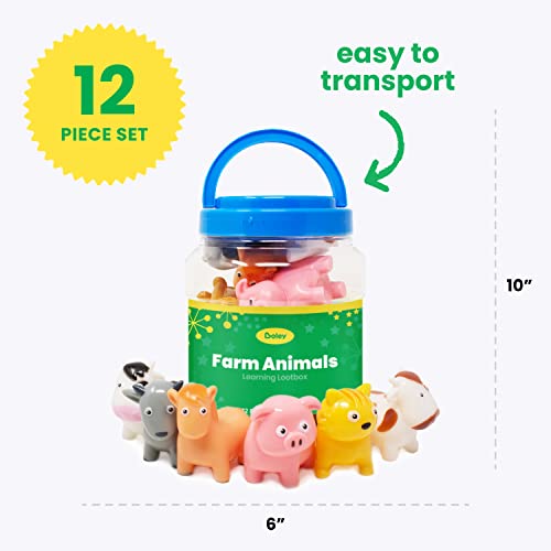 Boley Farm Animals Bath Toys Bucket - Includes 12 Colorful Fun Free Bathtub Toys & Pool Toys for Kids & Toddlers Ages 2 and Up! - Image 5