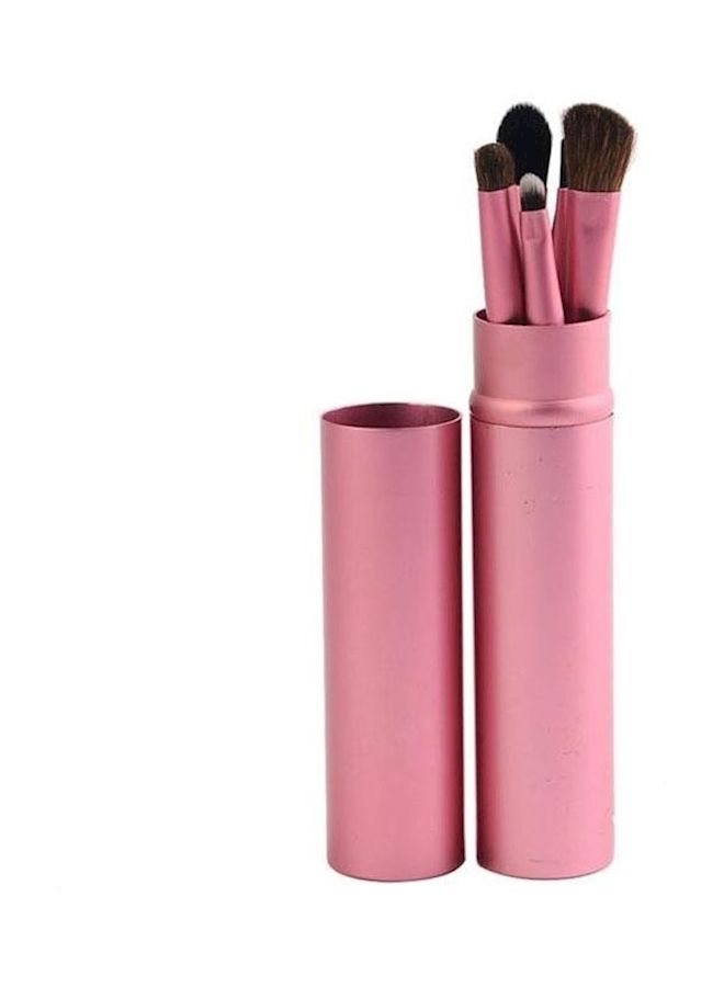 إسكدنيا طقم أدوات مستحضرات التجميل من فراشي تجميل محمولة للحواجب 5 قطع وردي - Image 1