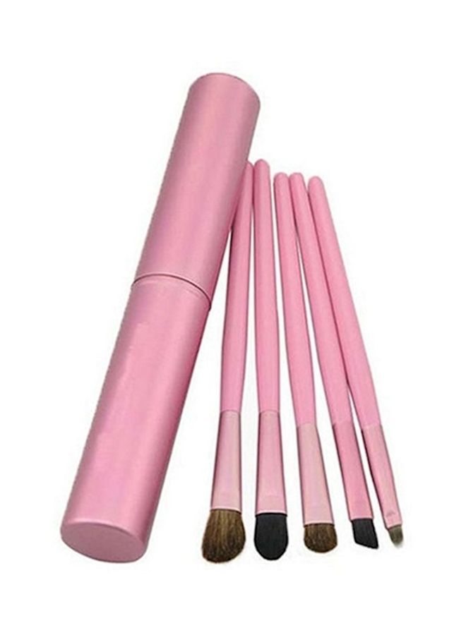 إسكدنيا طقم أدوات مستحضرات التجميل من فراشي تجميل محمولة للحواجب 5 قطع وردي - Image 2