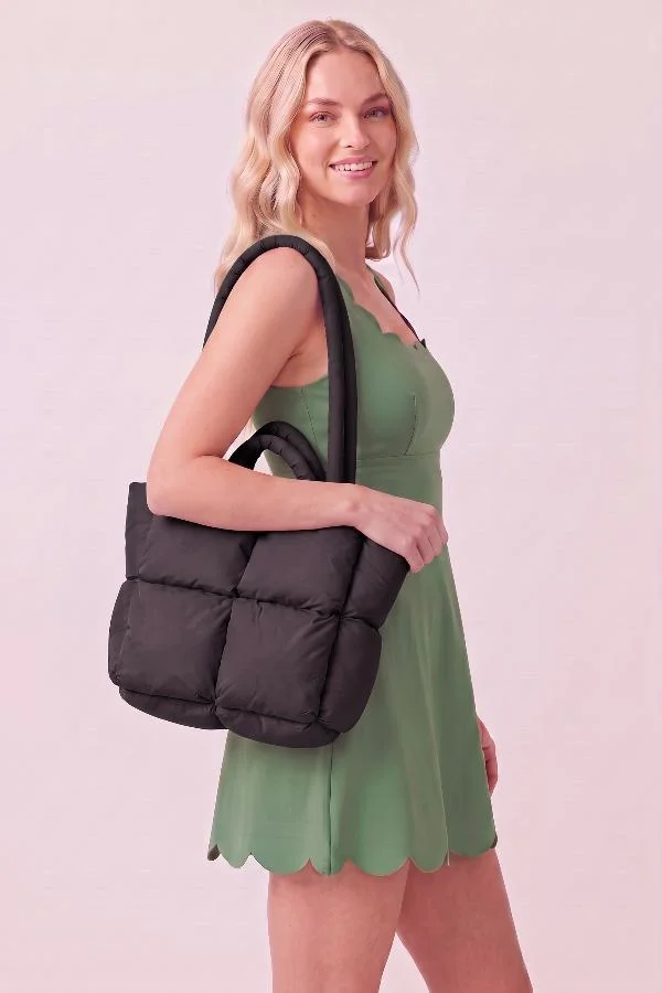 Svl Gala Quilted Puffer Tote Bag